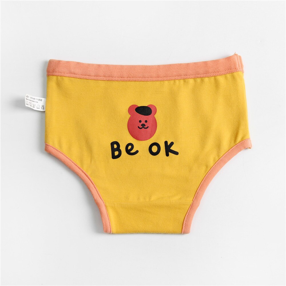 Bragas de algodón con estampado de dibujos animados para niña, Bóxer, ropa interior para niños, ropa interior para niñas pequeñas: A / S