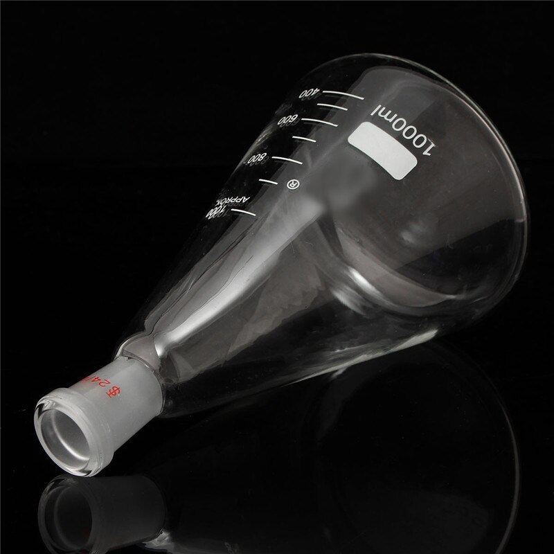 Erlenmeyer – bouteille conique en verre, 24/40, 1000ml/1l, fournitures de verrerie de laboratoire de chimie,