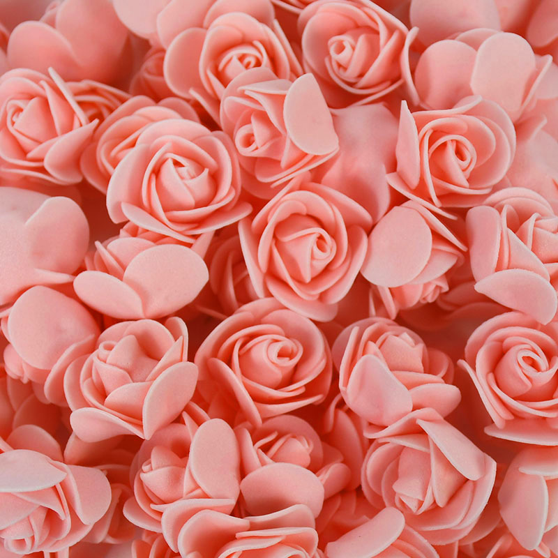 100/300Pcs 3cm Foam Rose Artificial Flowers Head Teddy Bear Roses Handmade DIY Decoration Wedding Valentines Day Home Decor