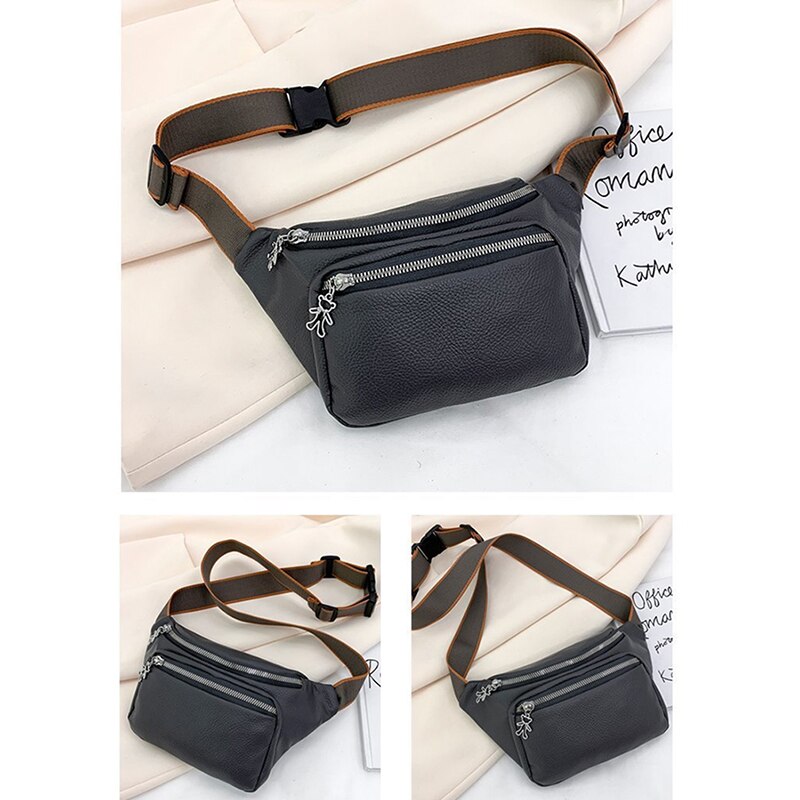 Neue Feste Farbe Taille Tasche Für Männer fanny Packungen Stil Gürtel Tasche Einhorn Frauen Taille Pack Reisen praktisch Taschen: grau