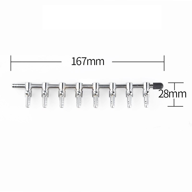 1-8 Way Aquarium Air Splitter Valve Fish Tank Air Pump Flow Splitter Distributor Pump Valve Tap Lever Control Switch Valve: 9