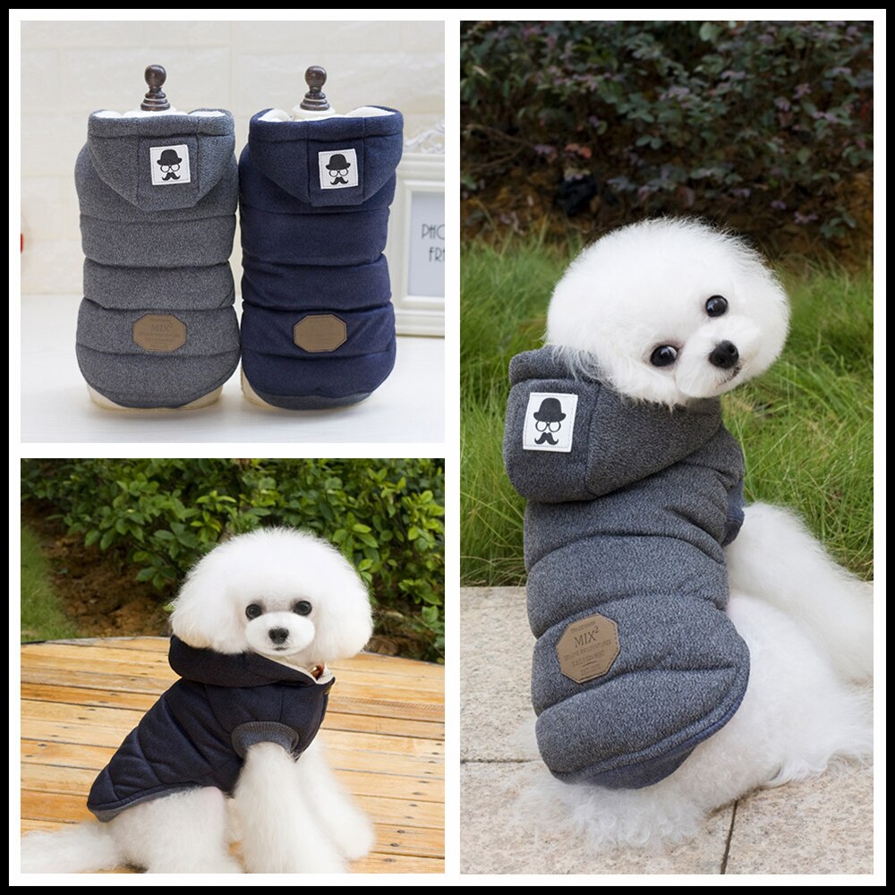 Winter Warm Fleece Dog Clothes for Small Dogs Puppy Jacket Padded Pet Dog Coat Chihuahua Hoodie Shih Tzu Outfit Yorkies Customes