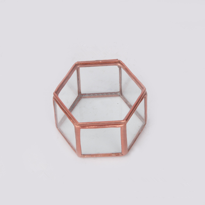 Mini Schmuck Lagerung Kasten Ornamente Glas fallen Damen Hochzeit Ring Container: rot