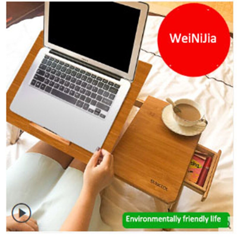 Verstelbare Draagbare Computer Bureau Plank Slaapzaal Bed Schoot Bureau Boek Lezen Slaapbank Lade Tafel Picknicktafel Leren Computer N