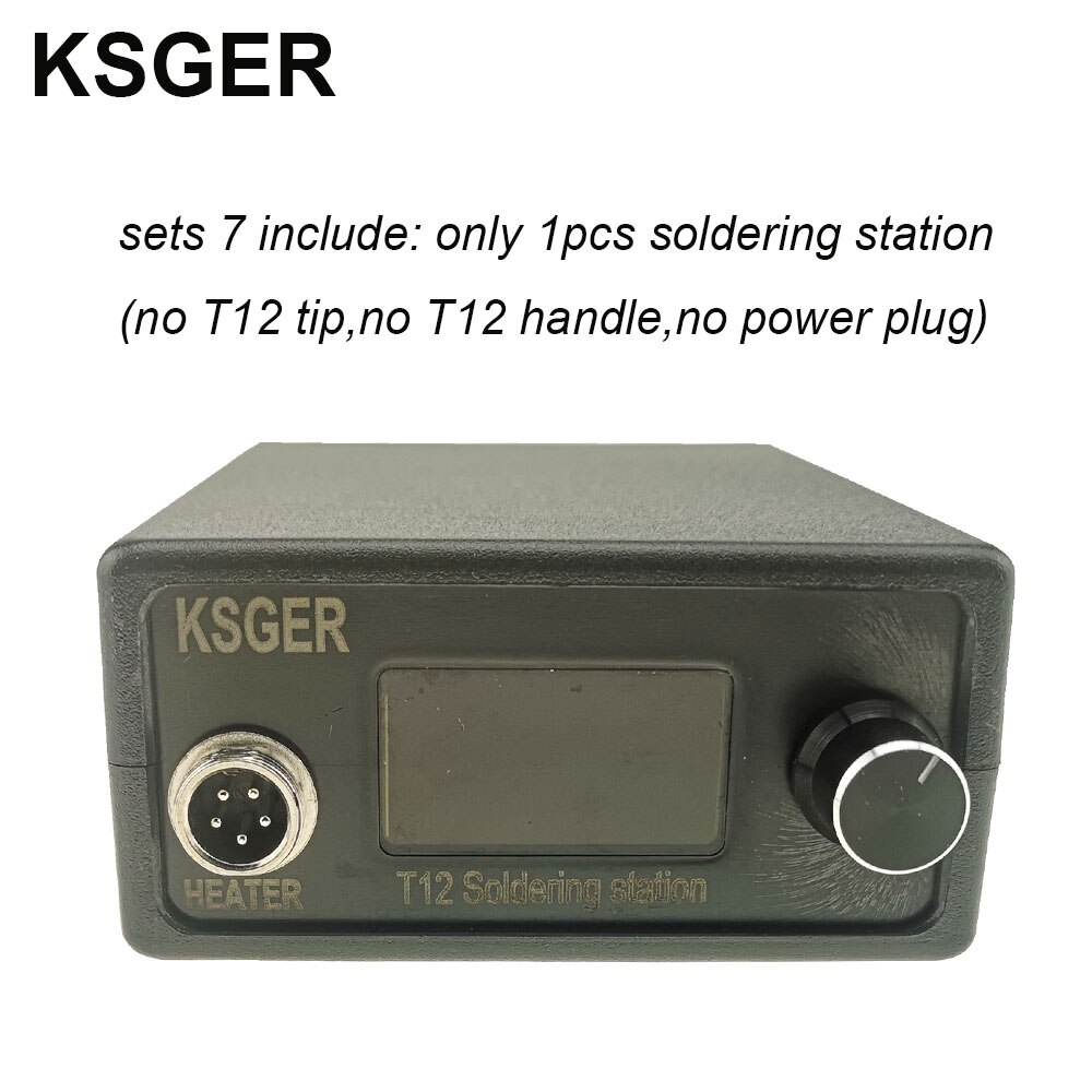 Ksger  t12 lödkolv station stm 32 oled gör-det-själv kit löda elverktyg svetsjärn spetsar temperaturkontroll handtag: Uppsättningar 7