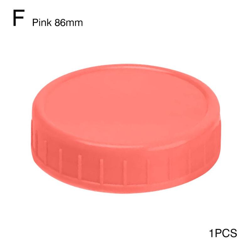 70/86mm Mason Jar Lids Leak Proof Seal Silicone O Ring Plastic Screw Lid Universal Storage Cap Cover For Wide Mouth Mug Cannings: F