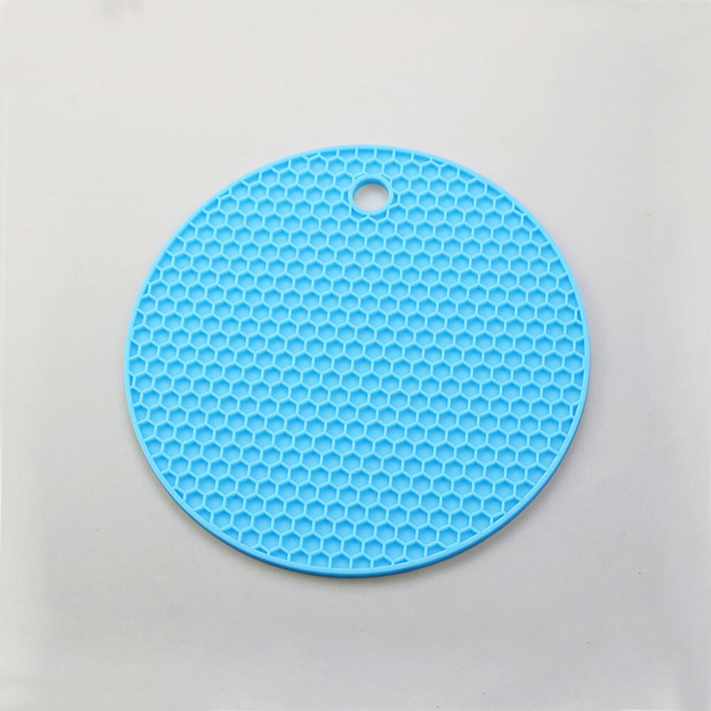 Round Heat Resistant Silicone Honeycomb Mat Drink Cup Coasters Non-slip Pot Holder Table Placemat Kitchen Tools Accessories: PURPLE
