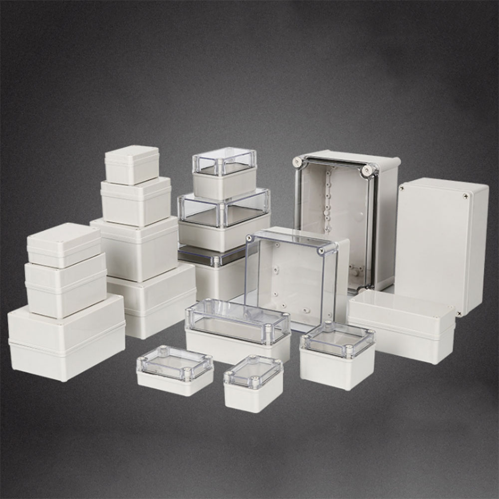 Plastic Dustproof Waterproof IP67 Junction Box Universal Electrical Project Enclosure Grey ABS Housing Box