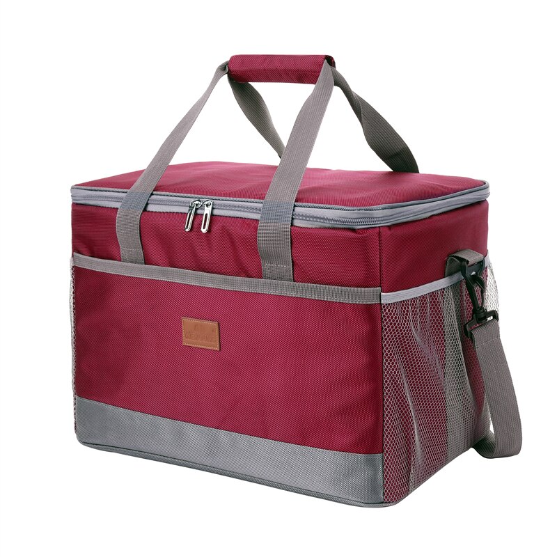 Dicht Rot Blau 33L Isolierte Thermische Kühler Lunch bag für outdoor Picknick tasche Auto mit Bolsa termica loncheras para mujer: Rot