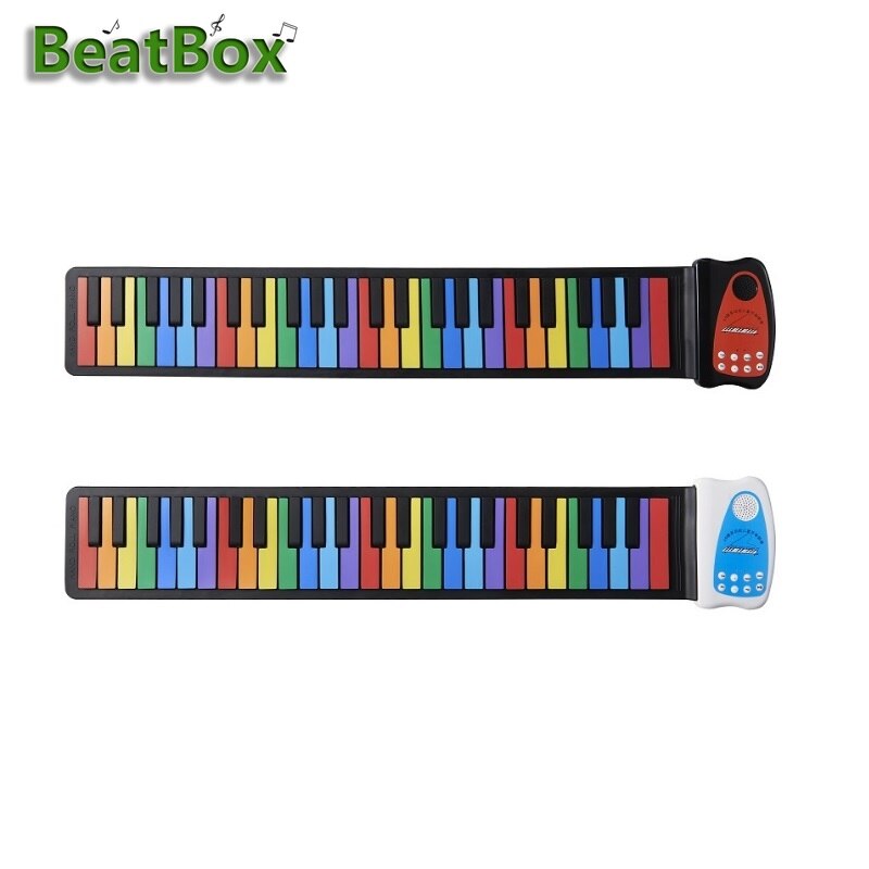 Multi estilo portátil 49 teclas de silicona Flexible enrollable teclado electrónico plegable de Piano para Niños Estudiantes