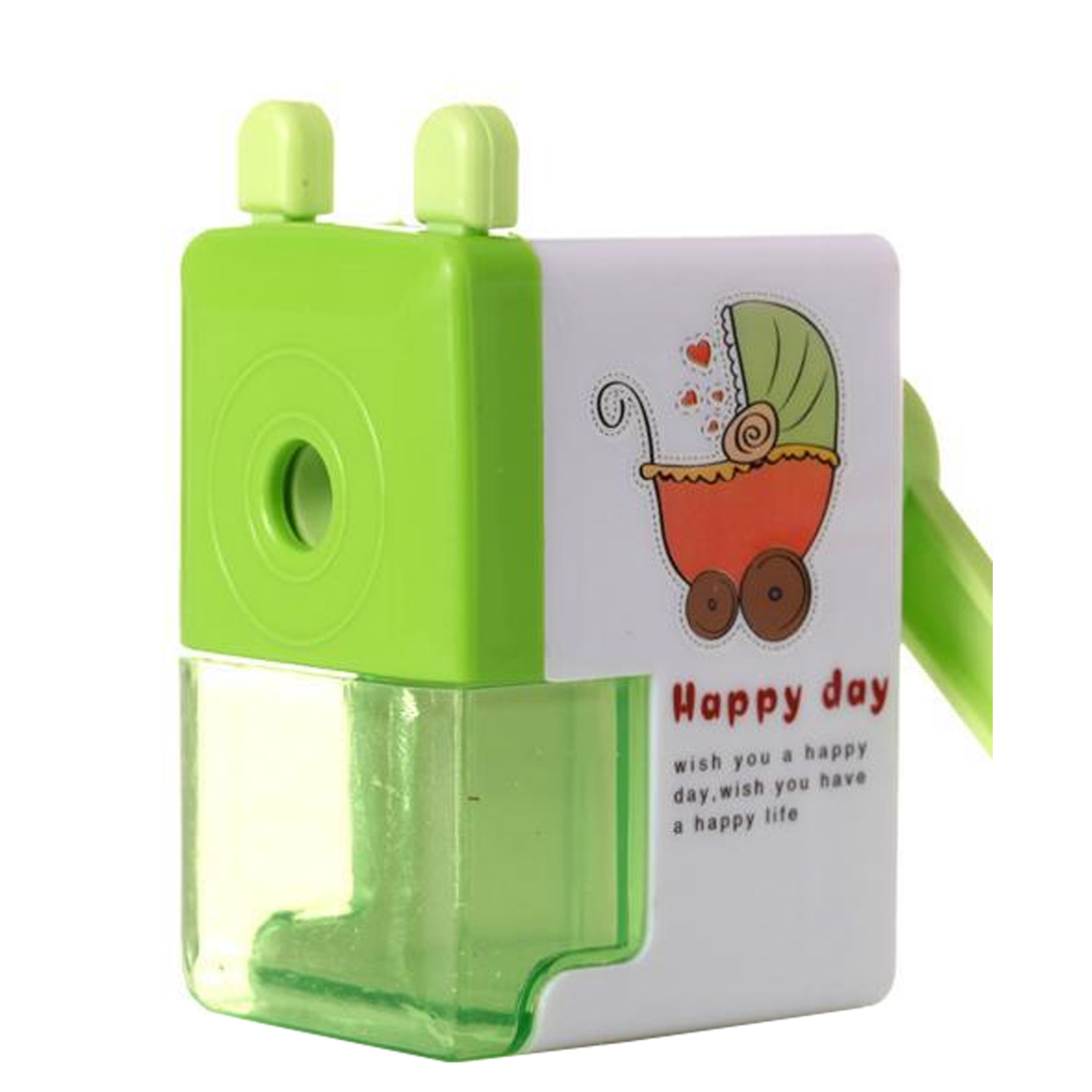 Sacapuntas rotativo con vibración manual, afilador de lápices de dibujos animados, cortador de lápices para útiles escolares para niños, papelería de oficina