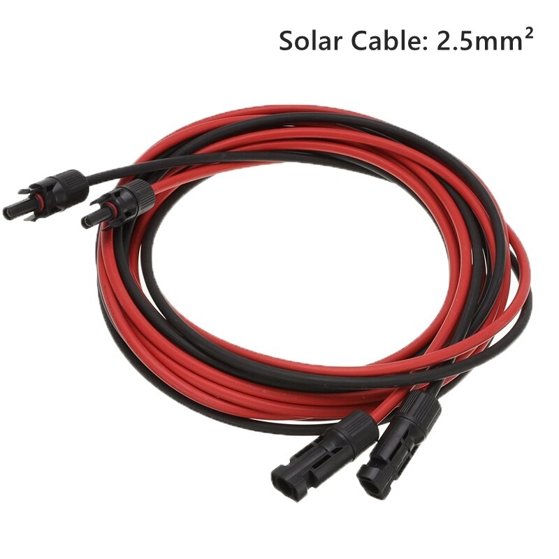 PVC Insulated Electrical PV Connector Cables Solar Panel Connect Back 10m 30ft 10AWG 12AWG 14AWG 2.5mm 4mm 6mm: 2.5mm