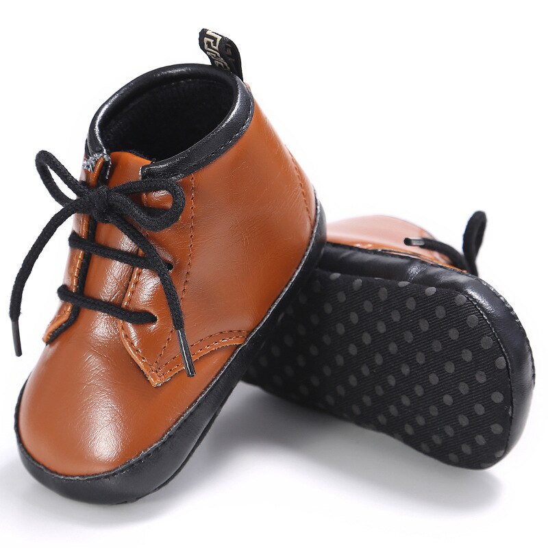 Baby Schoenen Meisjes Jongens Pu Leer Lace Up Hoge Kinderen Sneakers Meisje Baby Schoenen Sport Herfst Winter Schoenen