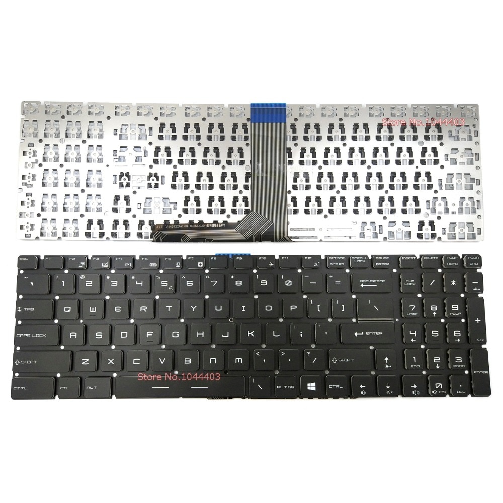 laptop keyboard for MSI GL62 GL72 6QC 6QD 6QF Black Without Backlit Without Frame US Crystal Key