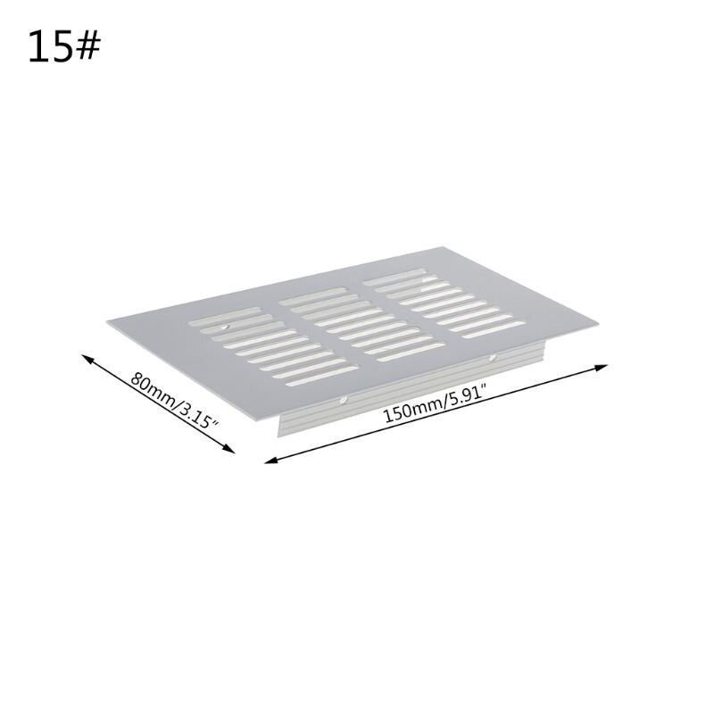 Aluminiumslegering lufthul perforeret plade webplade ventilationsgitter: 15cm