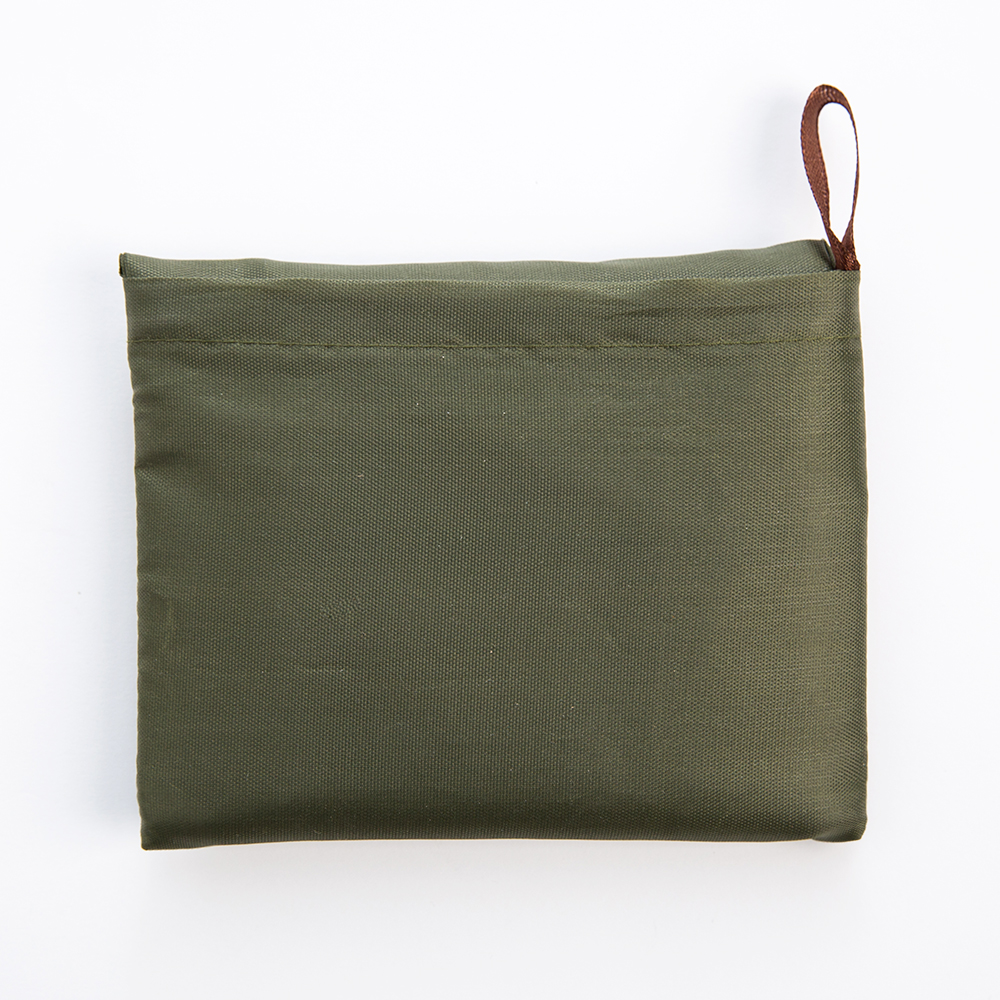 Tjock fritidsstil nylon stor handväska miljövänlig återanvändbar polyester bärbar axelväska hopfällbar shoppingväska: Grön