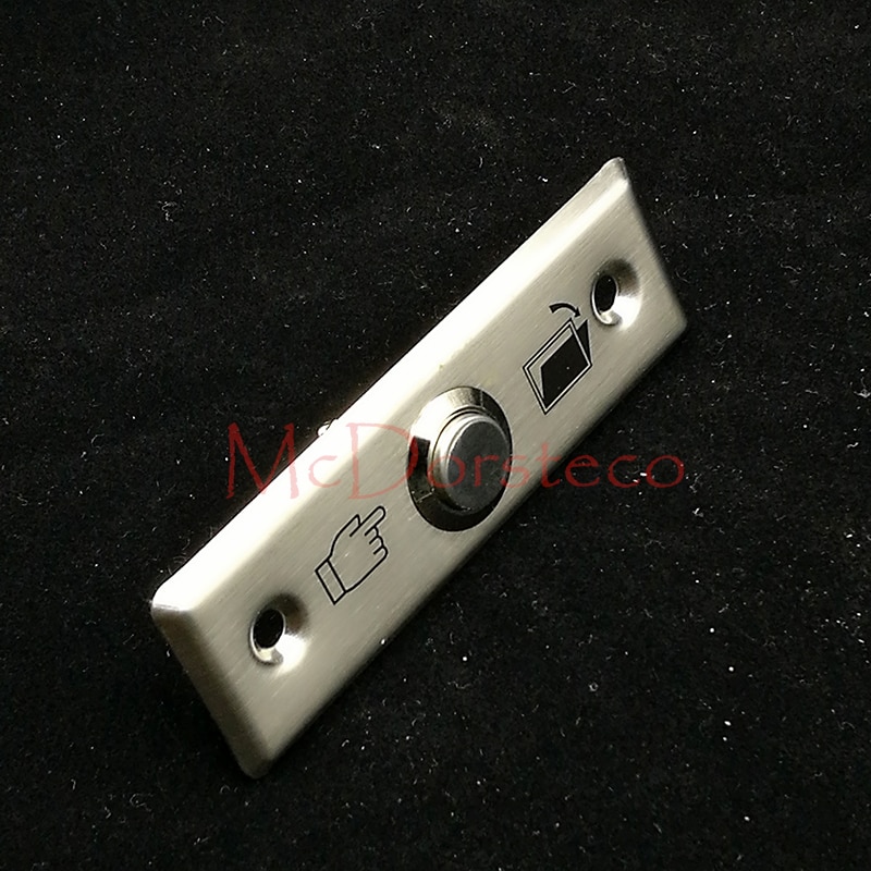 2 PCS Stainless Steel Exit Push Button Door Exit Button Exit System Door Push Button Biometric Access Control System