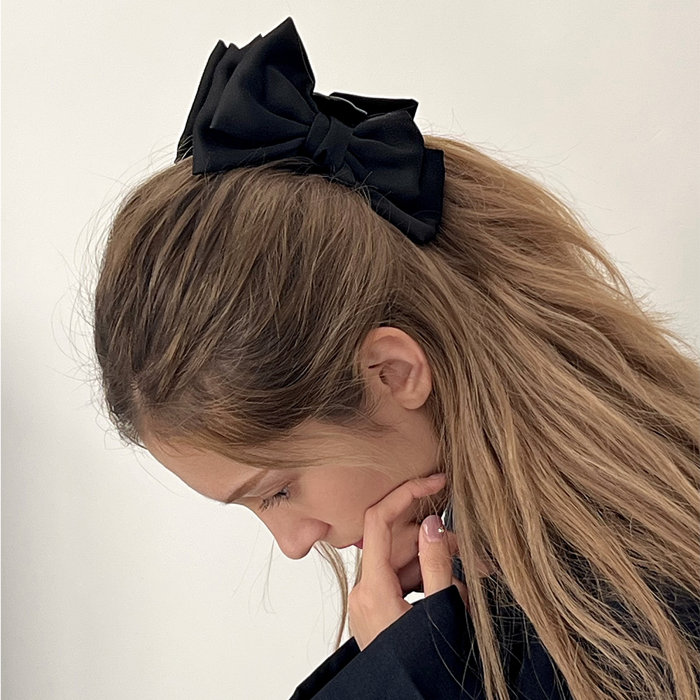 Pinza para el pelo con lazo grande, horquilla con garra de tiburón, pasadores con lazo sólido para coleta, accesorios para el cabello para mujer, diademas