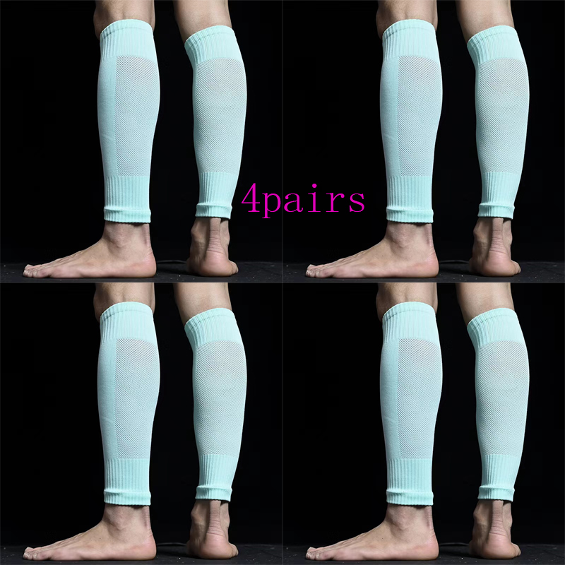 Chaussettes de Football respirantes sans pieds, protège-tibia professionnels, jambières fixes, paquet de pieds pour protéger le mollet, 2023