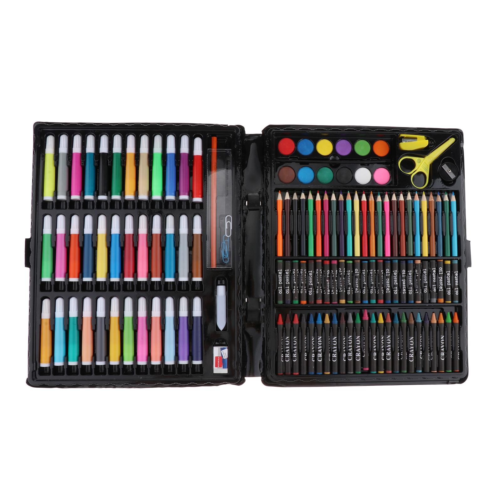150 Pieces Art Set Drawing Box for Children Colored Pencils Crayons Oil Pasttels