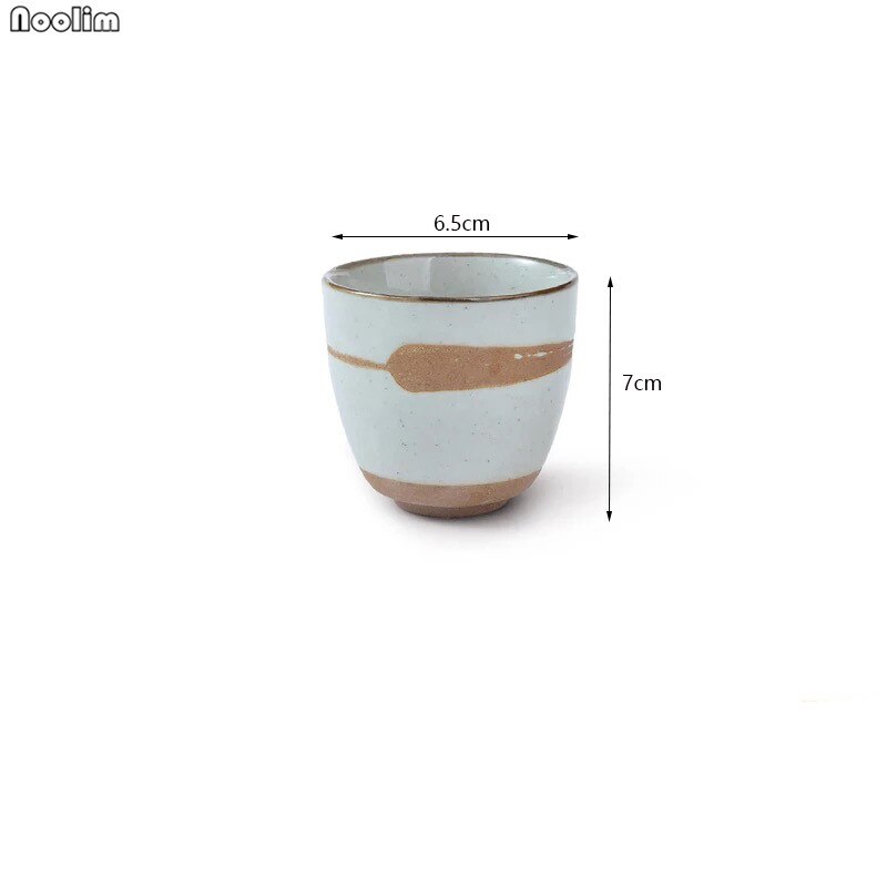 Retro japansk keramisk suppekop groft keramik håndmalet personlighed tekop kaffe vin kopper drikkevarer forsyninger: K