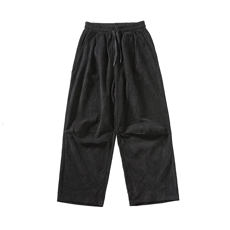 Efterår fløjlsbukser herre & #39 ;s retro afslappet snor lige bukser herre streetwear løse hip-hop plisserede bukser herre