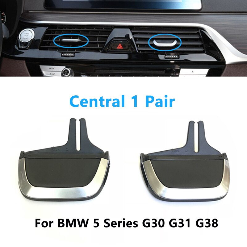 Car Front Rear Air Conditioning AC Vent Grille Clip Slider For BMW 5 7 Series G30 G31 G38 G11 G12: Central 1 Pair G30