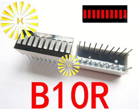 5PCSx 10 segmento verde rojo azul amarillo Jade Verde blanco tubo Digital LED Bar 10*25mm Módulo de pantalla B10G B10R B10BB