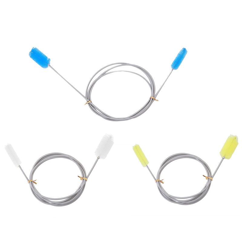 166cm Stainless Steel Flexible Bendable Spring Double Head Long Tube Cleaning Brush Cleaner Tool Household Brushes EJ876937