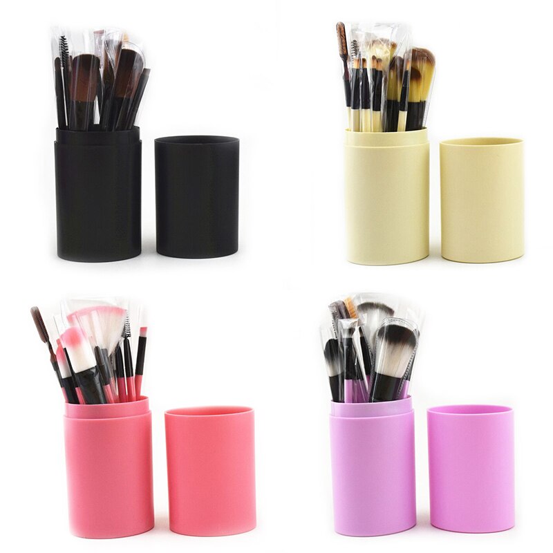 Juego de brochas de 12 Uds para sombra de ojos, brocha para colorete, brocha Cepillo de polvo suelto No se decolora ni se cae, brocha para maquillaje