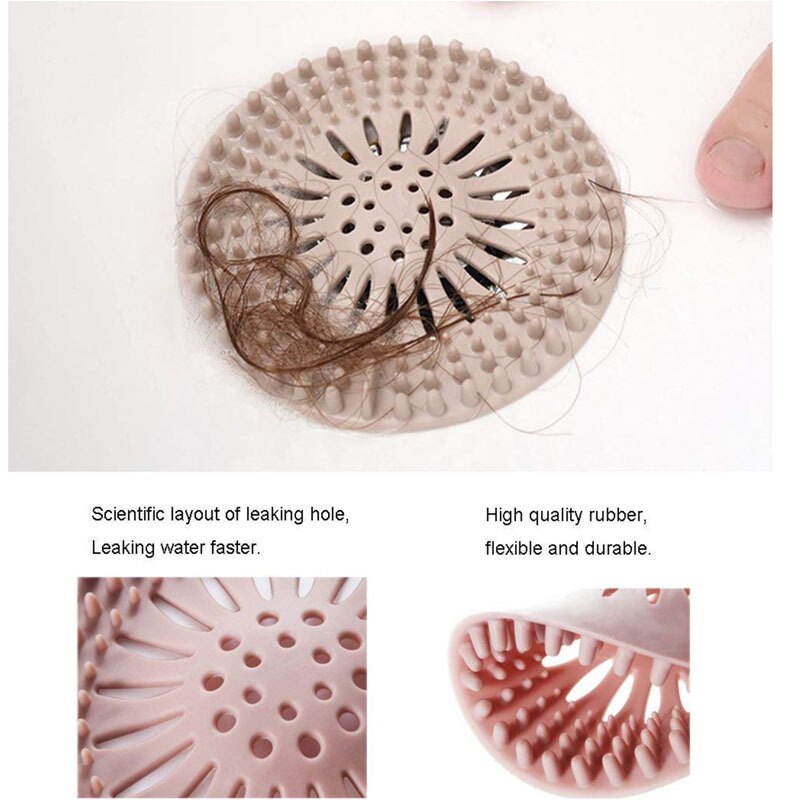 1 st anti-blockerande filter hårsil propp plast pvc silikon dusch badrum golvbrunn diskbänk avloppsskydd n