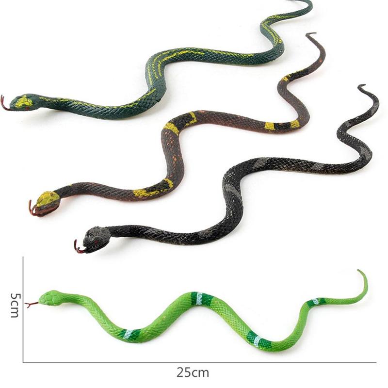 6pcs High Simulation Toy Plastic Snake Model Funny Scary Snake Kids Gag Prank Funny Favor Toys Halloween Prank Prop For Decor