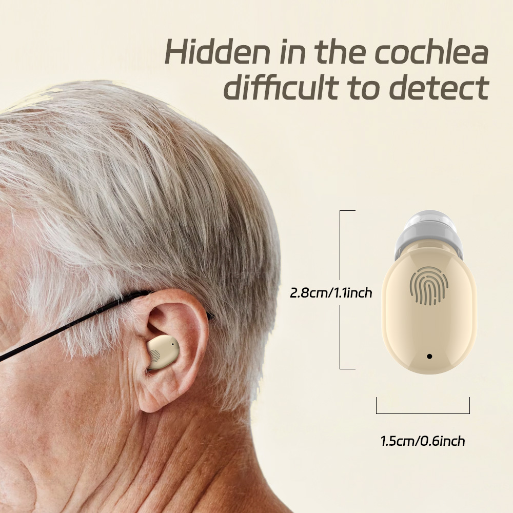 Single ear charging case, auxiliary listening headphones, mini in ear noise reduction, elderly for hearing aid function