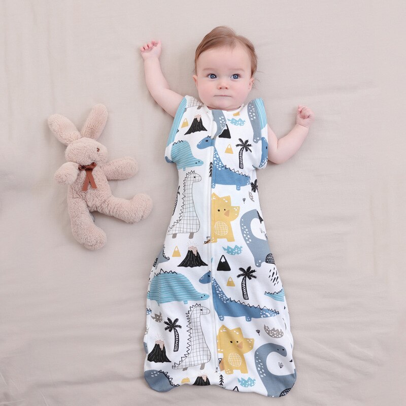 Pasgeboren Pajama Slapen Zak Baby Jongen Meisjes Katoenen Sleepsack Zip Up Inbakeren Anti-Beangstigend Peuter Slaapzak Baby Kleding