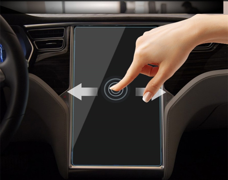 Protecteur d'écran automatique Film de protection pour tableau de bord de protection UV pour film de verre de protection d'écran de navigation Tesla Model X S