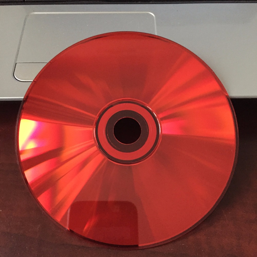 Disco de CD-R rojo imprimible para coche, 25 discos, 700MB,