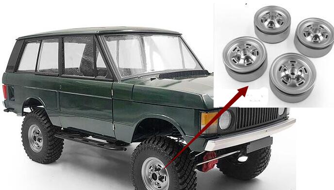 Wielen/grille/spiegel/bumper/voorbumper 1/10 schaal rc speelgoed vrachtwagen rover arrangement 4wd optionele onderdelen