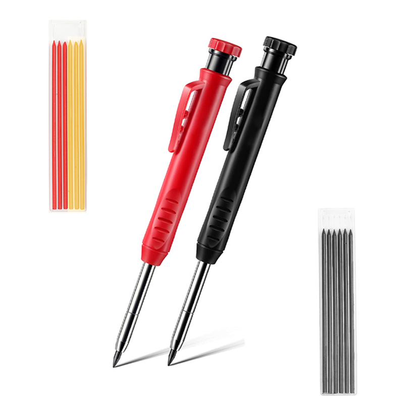 Solide Tischler Bleistift mit Nachfüllung Blei und Gebaut-in Spitzer für Tiefe See Mechanische Bleistift ritzen Kennzeichnung Holzbearbeitung Werkzeug