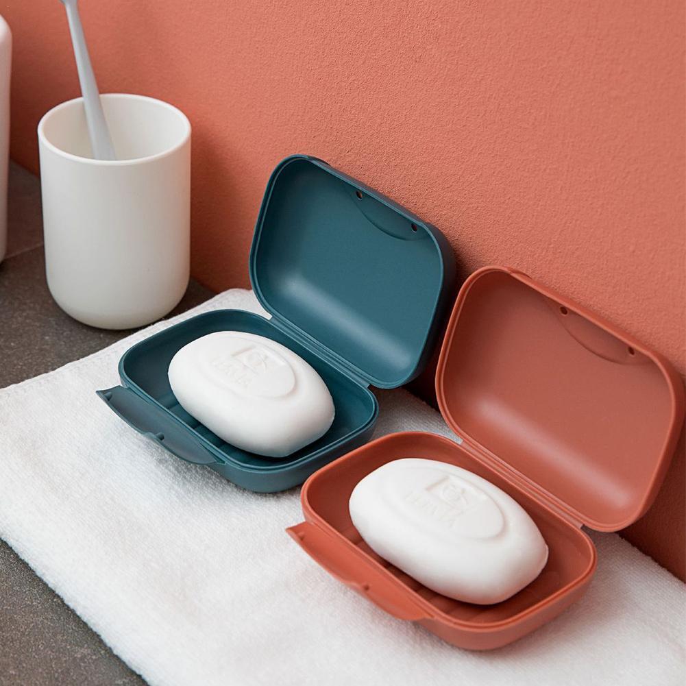 Caja de jabón a prueba de fugas, jabonera portátil de cuatro colores a prueba de agua, , compacta, fácil de llevar, almacenamiento de baño, sellada, jabonera de viaje