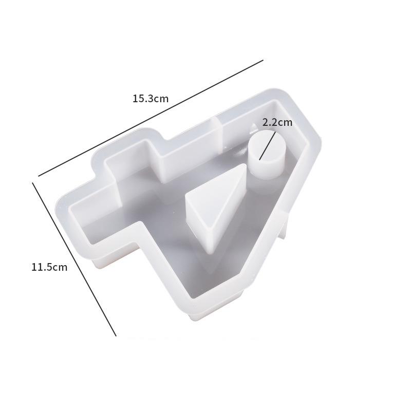 Molde de silicona de resina epoxi para candelabro Digital geométrico, soporte de vela de números árabes, yeso, decoración, bricolaje, 0-9