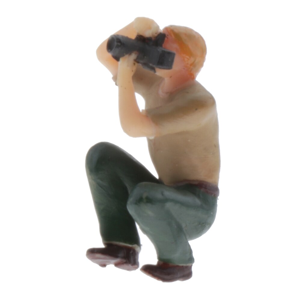 1/64 paparazzi fotograaf karakters mini figuur mensen model groep decor: B