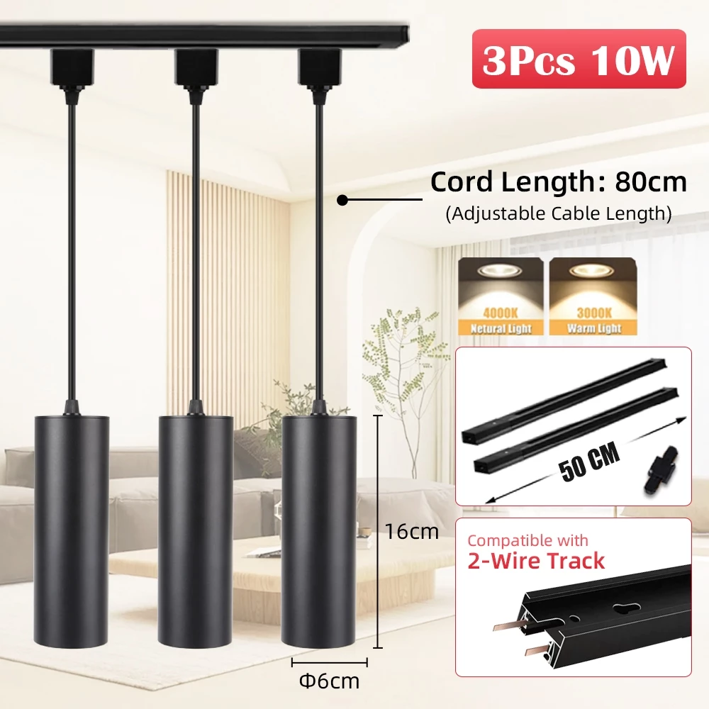 Set completo di luci a binario a LED 85 ~ 264V Faretto moderno per interni per la casa Soggiorno Negozio Plafoniera Illuminazione a binario