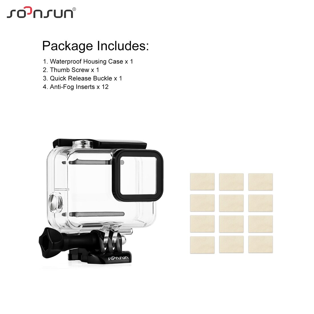 SOONSUN Waterproof Housing Case with Dive Filter for GoPro Hero 7 Silver White Protective Case with Red Light Red Magenta Filter: Waterproof Case