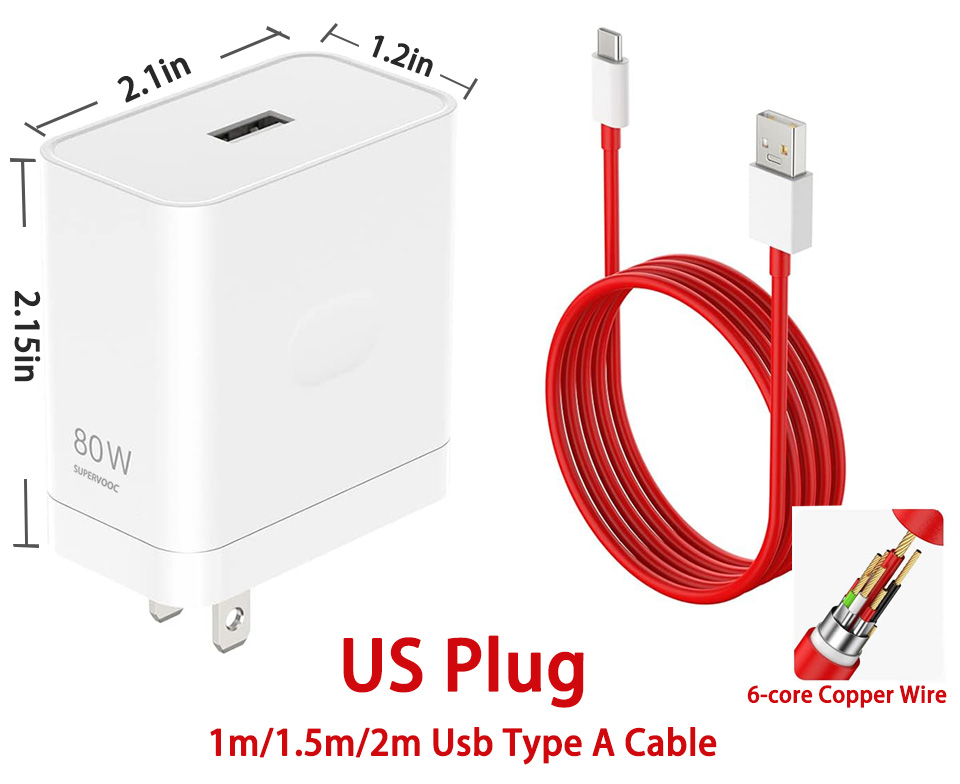 Cargador Oneplus Original Supervooc 80w tipo A adaptador Cable de carga súper rápido 100w tipo C One Plus 13 10 Pro 11 Nord CE 3 CE3