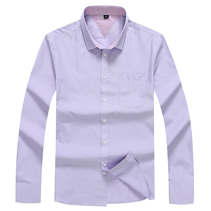 Pluss størrelse 8xl 7xl 6xl 5xl merke menn klær slim fit menn langermet skjorte herre prikkete casual herre skjorte sosial stor størrelse
