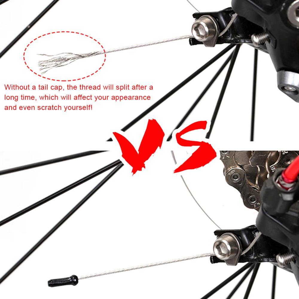 50Pcs Fiets Versnellingspook Core Cap Brake Draad End Core Cap Inner Sleeve Gear Shift Brake Cable Core Cap aluminium Anode