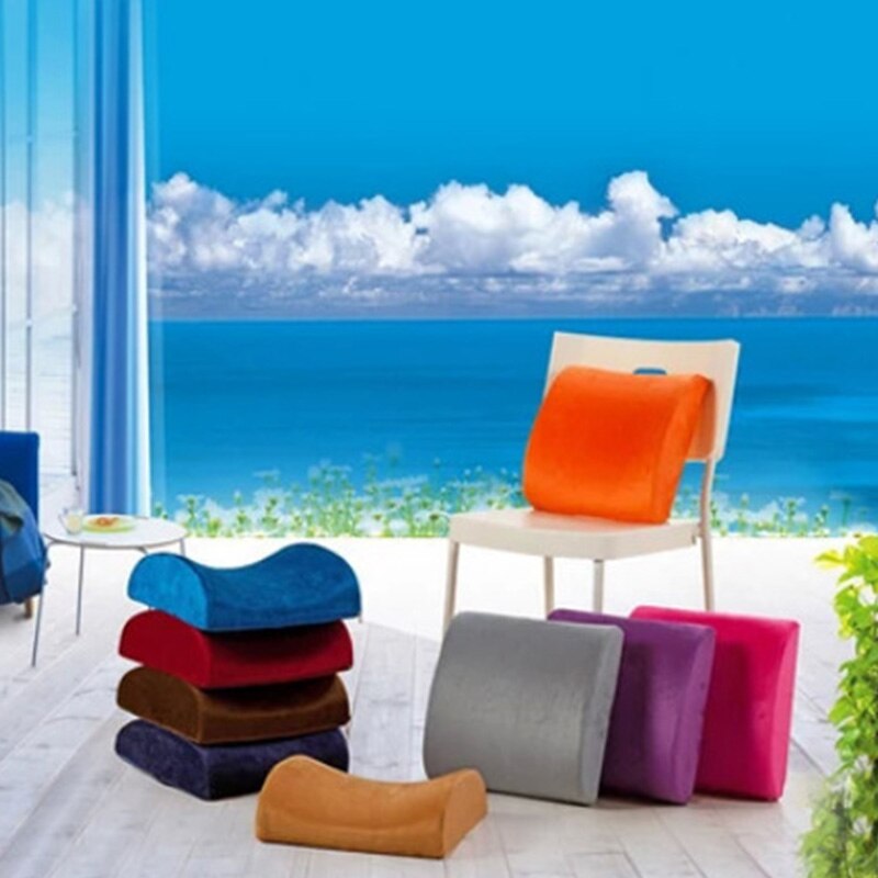 High-Resilience Memory Foam Cushion Newest Lumbar Back Support Cushion Relief Pillow for Office Home Car Travel Booster Seat