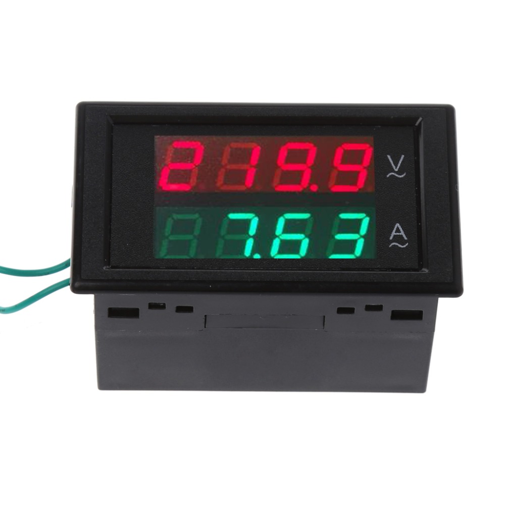 AC80-300V 100A Digital Current Ammeter Voltmeter Dual LED Display Volt Amp Gauge