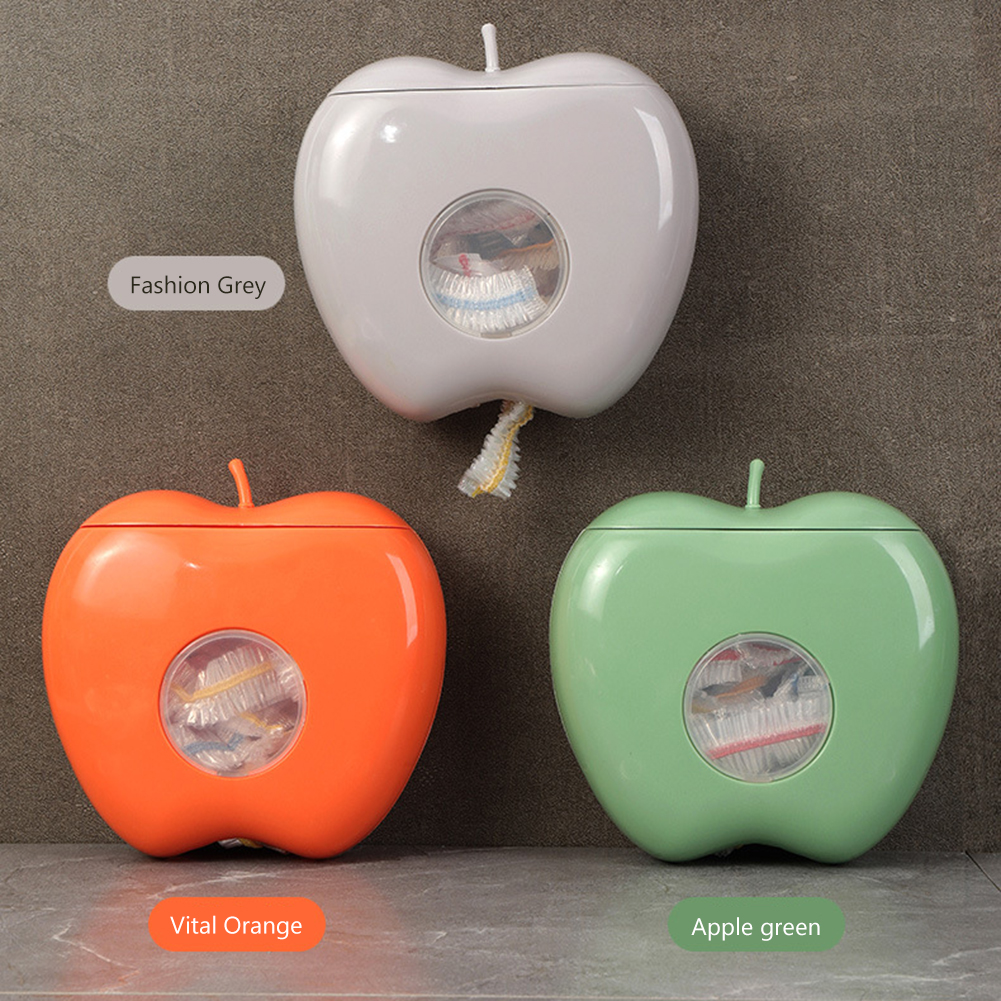 Contenedor de almacenamiento de envoltura de plástico montado en la pared, estuche protector de envoltura de plástico a prueba de polvo, gran capacidad sin perforaciones para organizador de cocina