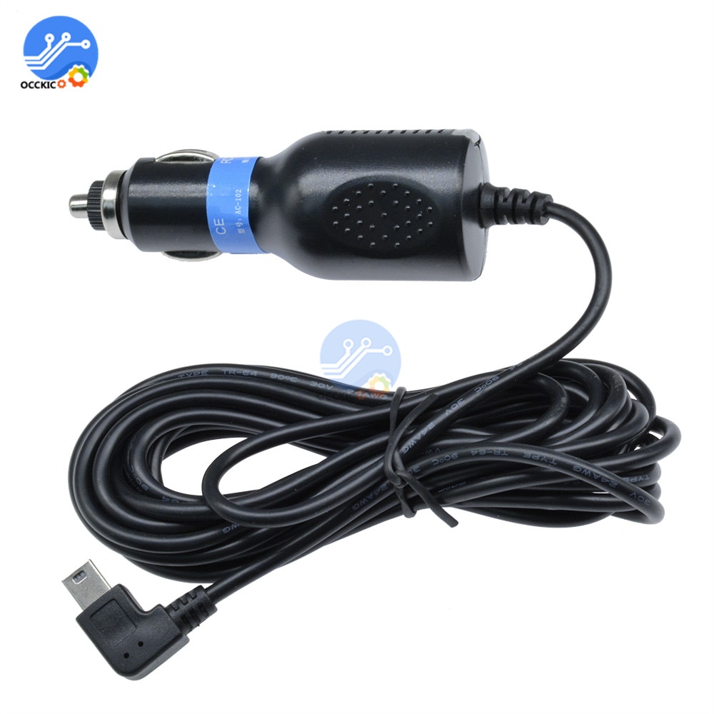 Dc 5v 2a mini usb oplader adapter powerbank batteri opladning med 1.2m kabler til dvr til garmin gps  mp3 mp4 mp5